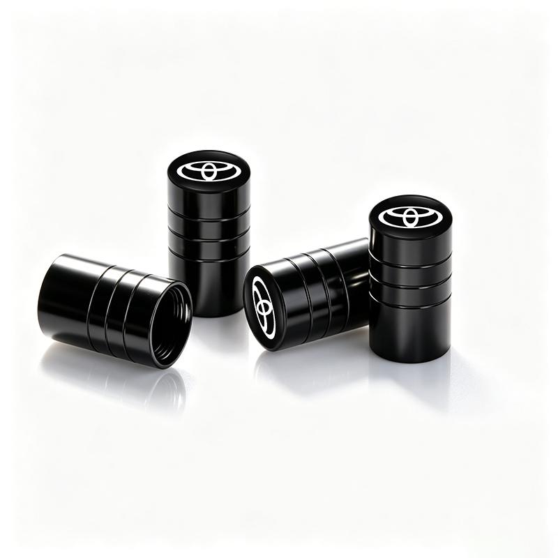4Pcs Car Wheel Tire Valve Stem Cover Dustproof Cap For Toyota RAV4 Corolla Camry Frontier Supra C-HR Hilux Tacoma Prado Yaris
