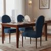 Solid Color Velvet Round Back Dining Chair Cover Stain-resistant Elastic Curved Backrest Chair Cover Thickened Skin-friendly