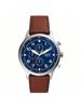 Men's Quartz Leather 3-Hand Watch with Stainless Steel Case and Scratch-Resistant Glass, Model FS5832