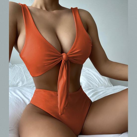 Attractive Swimwear Set Charming Padded Stretchy Push Up Swimwear Set for Water Activity