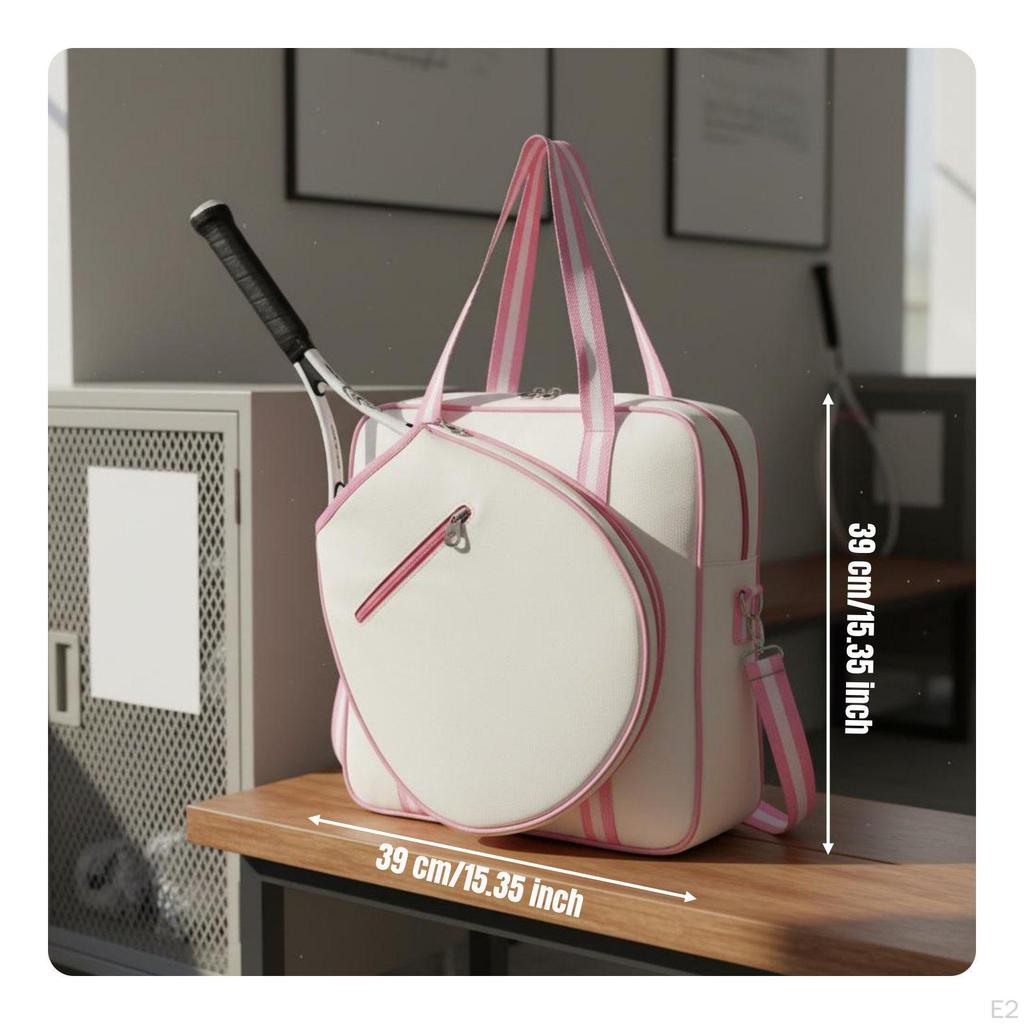 Badminton Racket Bag Multifunctional Tennis Tote Detachable Strap for Men, Women Blue