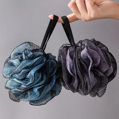 50g Unscented Mildly Scrubbed Bath Sponge for Men and Women - Soft Sponge with Bath Foam and Mesh Cushion - Great Gift for Family and Friends