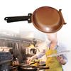 Folding Skillets 19cm Double-Sided Frying Pan Easy Cleaning Breakfast Solution Ergonomic Handle Kitchen Cookware