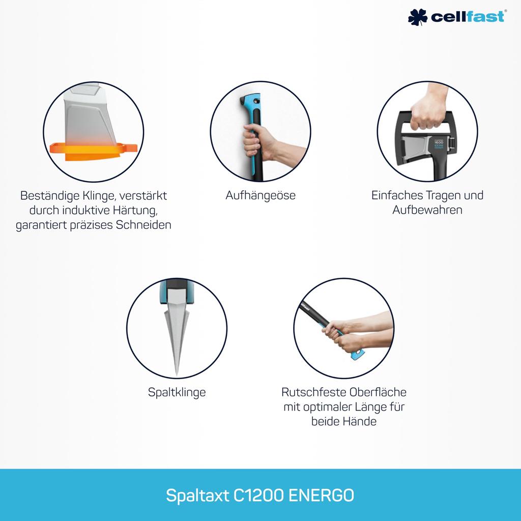 Cellfast Axe for Splitting Cellfast 450mm Firewood, 1200.00