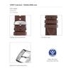 MORELLATO Genuine Leather Watch Strap, Water Resistant for Daily Use, PARAGLIDING Series, 24mm, Brown, Replacement Tool Included [Official Import]