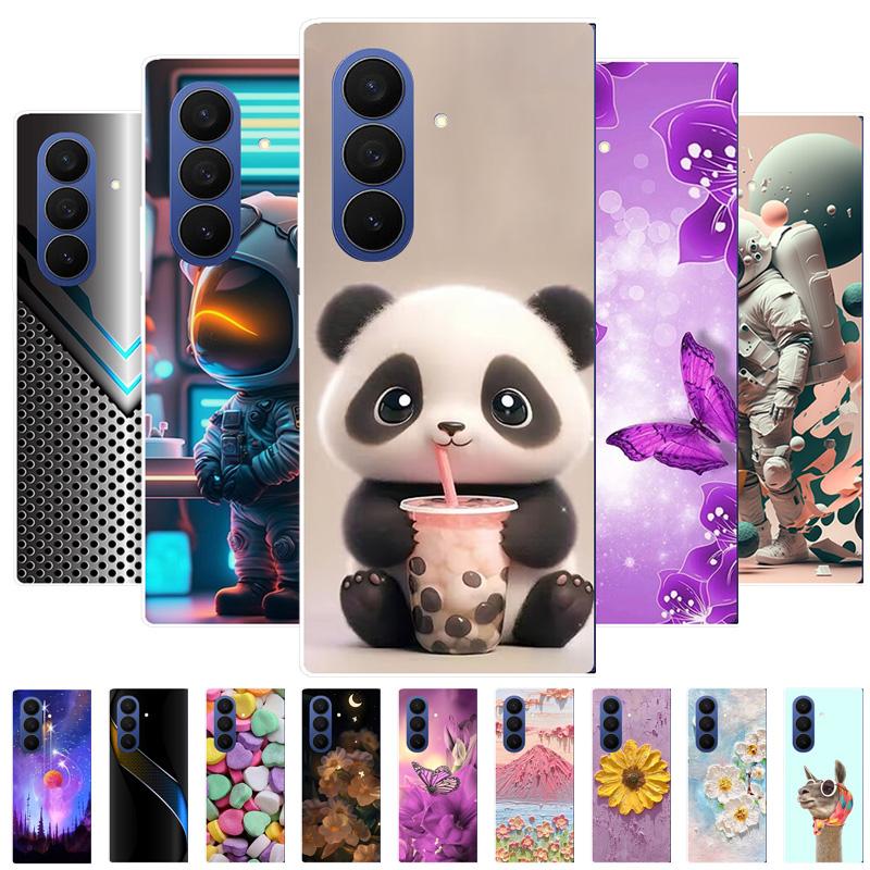 Etui Do Samsung Galaxy Z Fold 7 Przezroczyste Twarde Składane Luksusowe Malowane Do Samsung Galaxy Z Fold7 Clear Cover ZFold 7 Fundas