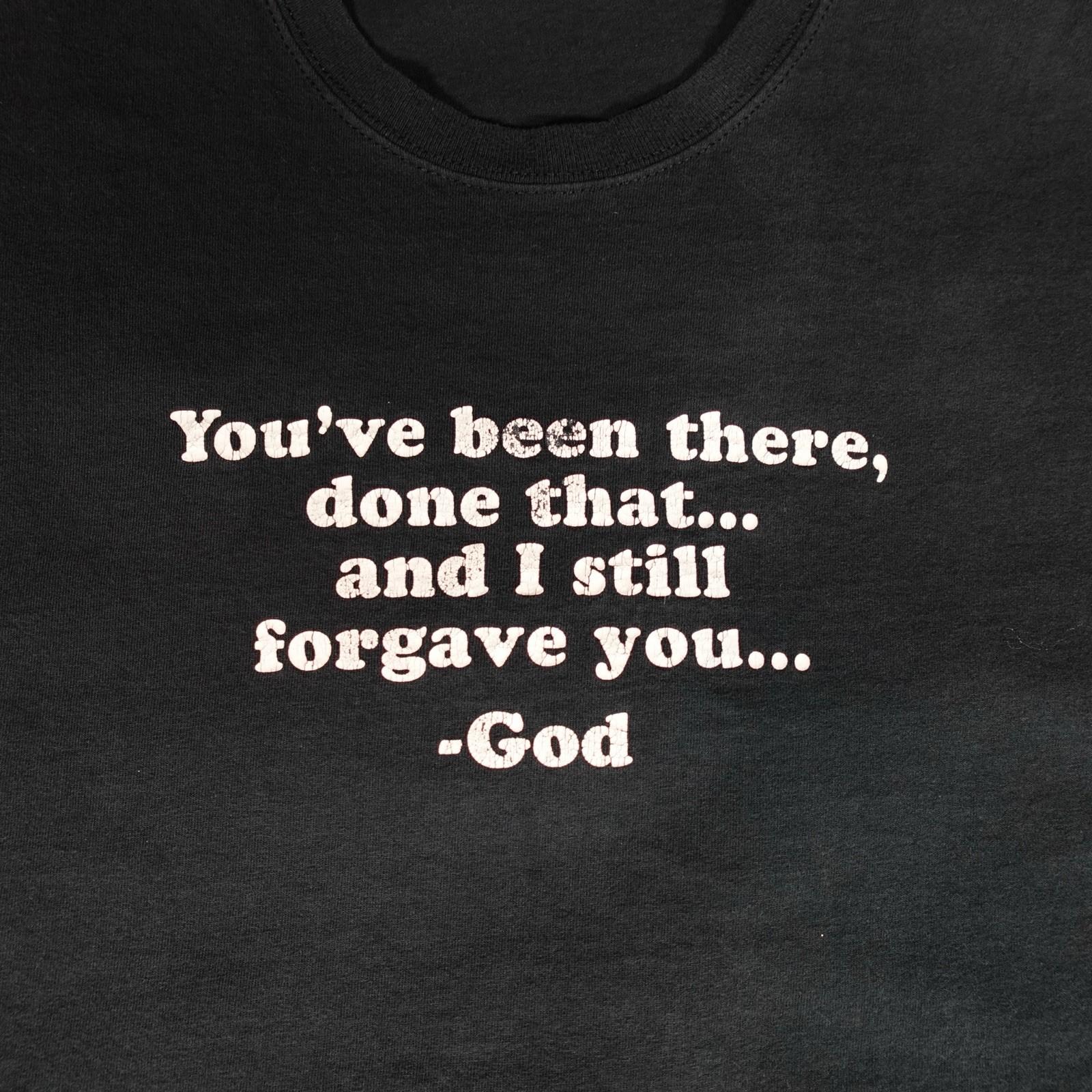 Vintage You’ve Been There Done That God T Mens XL Faded Black READ Unisex T-Shirt XXL