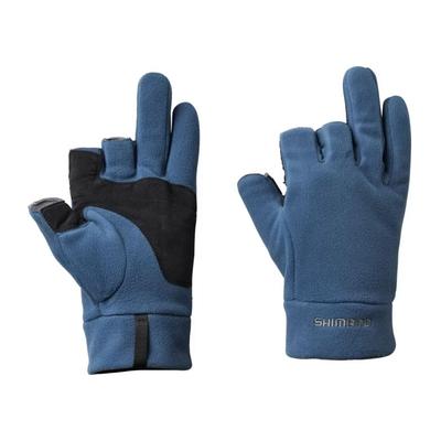 SHIMANO Windstopper Fleece Gloves Blue XL GORE-TEX 3, Gray, GL-031W,