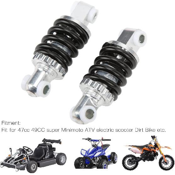 Spring Assisted Shock Absorber 90mm Rear Shock Spring Absorber Adjustable Damper for Super Minimoto ATV Electric Scooter