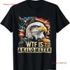 WTF IS A Kilometer American Flag Eagle Funny 4th of July T Shirt Vintage Washed Streetwear Stretched Breathable Stylish