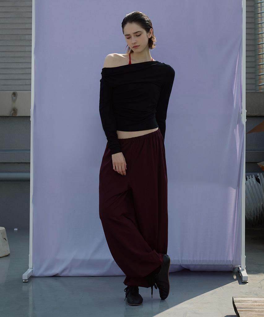 Debiweeo Women'S Yoga Wear Devi-Do1003-Burgundy Pilates [Do] Basic Balloon Harem Pants
