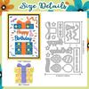 Birthday Theme Carbon Steel Cutting Dies Stencils for DIY Scrapbooking Photo Album Decorative Embossing Paper Card Box 160x110x0.8mm