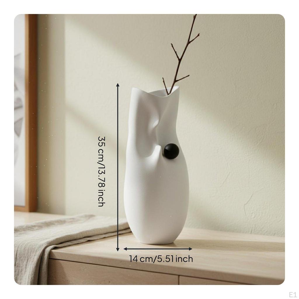 Abstract Resin Vase Sculptural Design Modern Minimalist Handcrafted Look Artistic Table