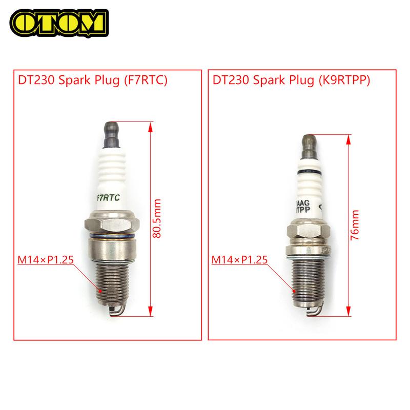 Motorcycle For YAMAHA Spark Plug F7RTC & K9RTPP M14xP1.25 Igniter Ignition Device DT230 MT250 2 Stroke Engine Accessories Bikes