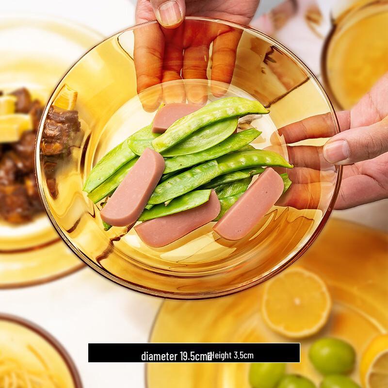 

Flavinmci Heat-Resistant Crystal Glass Salad Bowl