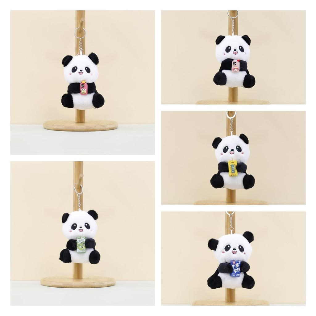 Delightful Miniature Panda Plush Doll Keychain Soft Toy For Accessories Bag