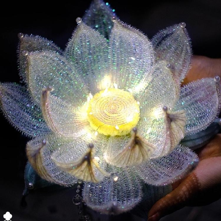 Chinese Festival DIY Decoration Set Traditional Flower Lamp Craft Supplies With Sticks For Home Parties