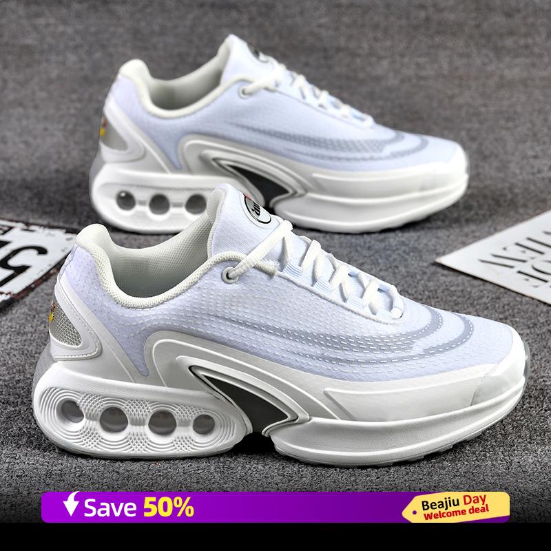 

Men Sports Running Shoes Air Cushion Breathable Lightweight Women s Comfortable Athletic Nonskid Carbon Plate Marathon Sneakers 47 білий