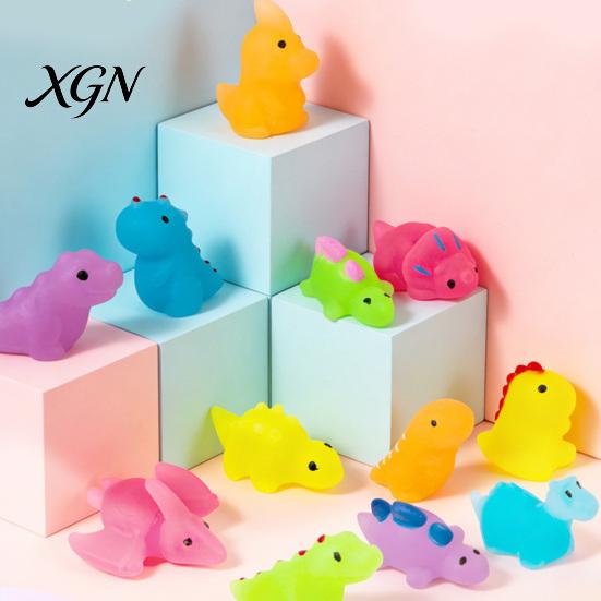 Stress Relief Gadget Mini Dinosaur Squeeze Toy Anxiety Cartoon Dino Sensory Kids Soft Stretchy Ball Home Office Worker Relaxation Tool