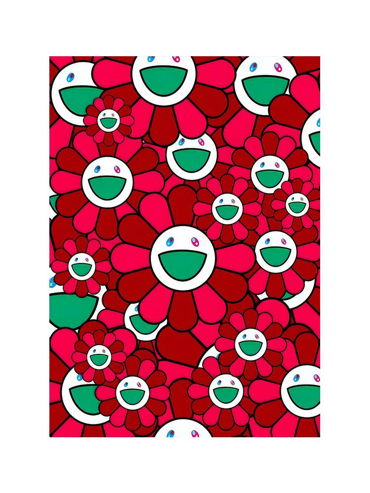 Abstrakt fargerikt smil Solsikker tegneserieplakater utskrifter lerret maleri Kawaii popkunst for barn soverom hjemmeinnredning Cuadros