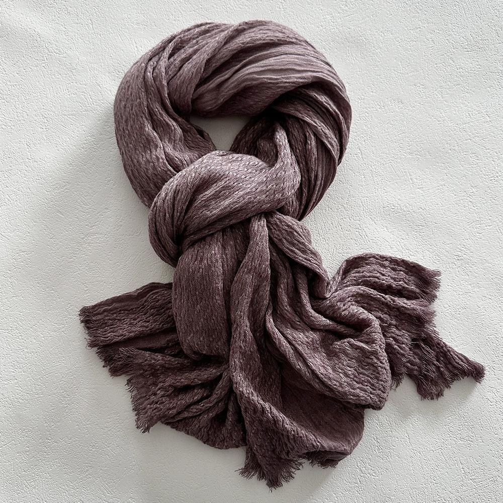 Autumn Winter Cotton Linen Men Scarf Soft Warm Neckerchief Short Tassel Scarves Casual Male Accessories Bufandas Shawls