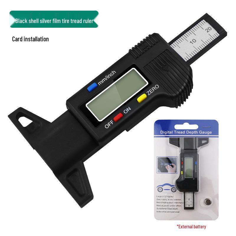 Digital Tire Tread Depth Gauge - Electronic Measurement Tool for Car Tire Wear Detection