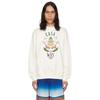 Casablanca Print Crew Neck Sweatshirt Couples Regular Fit Casual Top