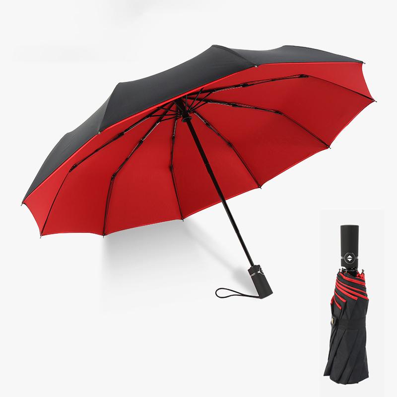 Automatic Folding Umbrella Unisex Double Double-Layer Windproof Automatic Business Simple Rain-shading Sunshade Large Sunny