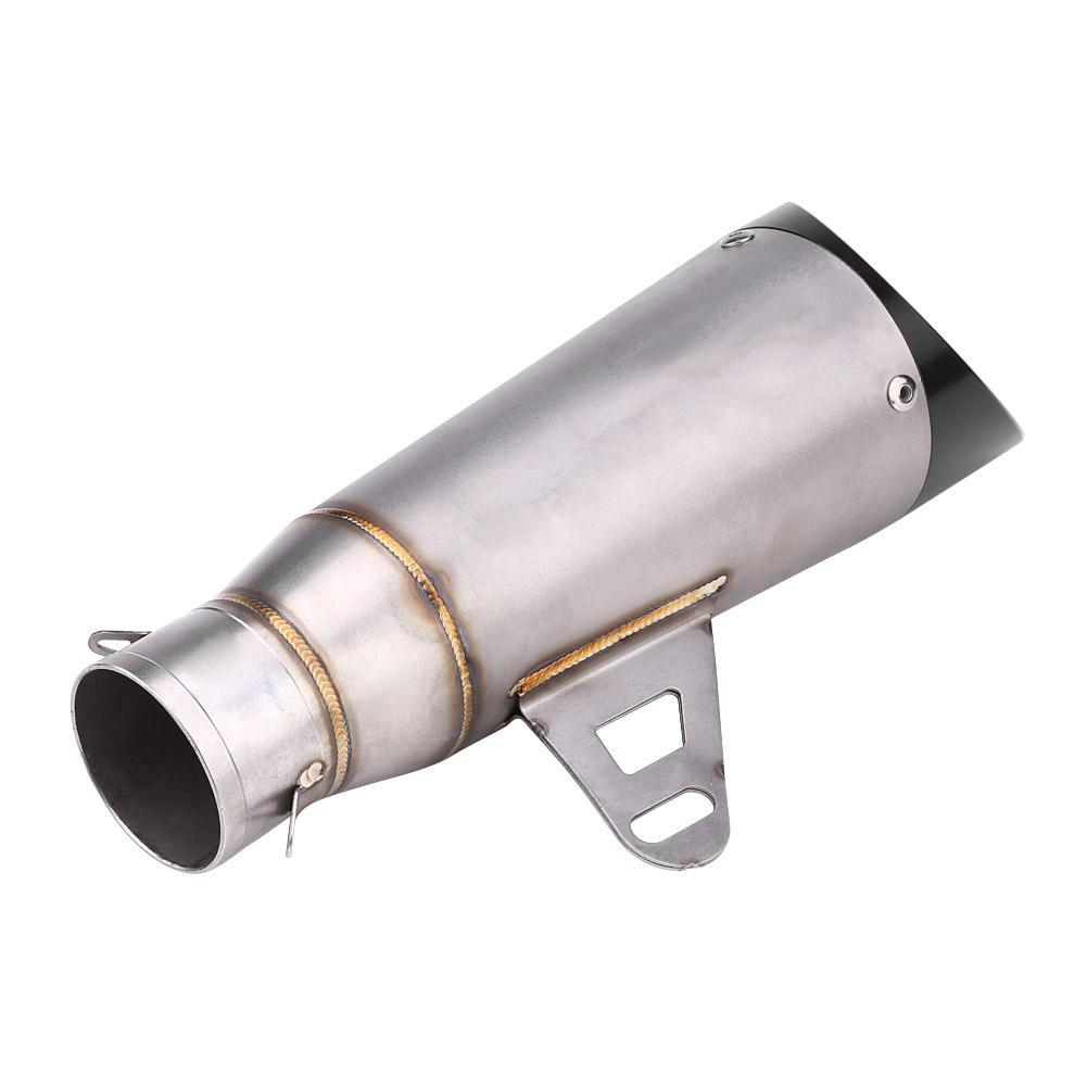 Stainless Steel Universal Motorcycle Exhaust Muffler Tail Pipe Tailpipe Tip Titanium Color