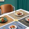Single/Double-Sided Leather Placemats Rectangular Stylish Minimalist Placemats Heat-Resistant, Non-Slip, Waterproof, Insulated