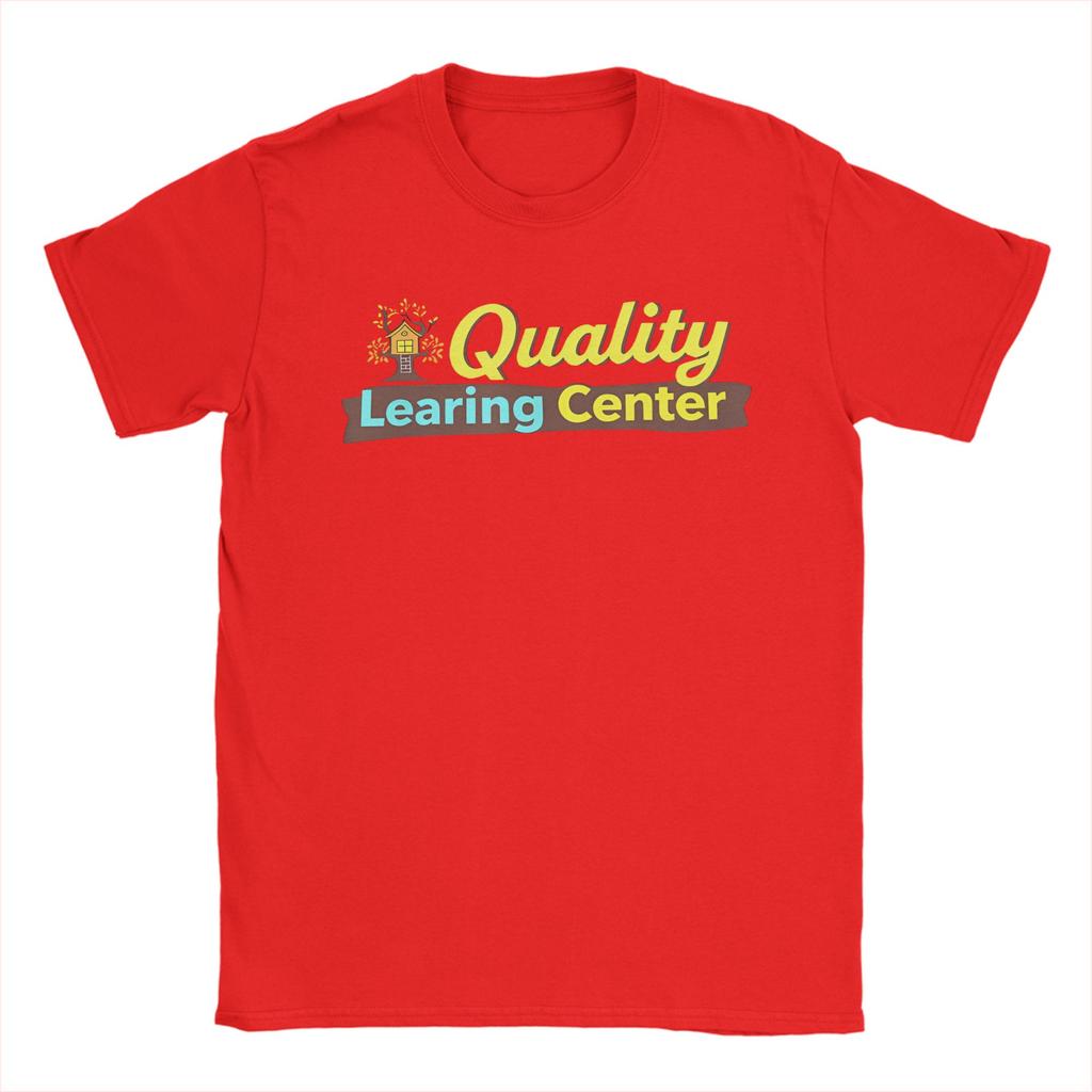 Quality Learing Center T Shirt for Men Cotton Funny TShirts Crewneck  Tees Short Sleeve Clothing Big Size