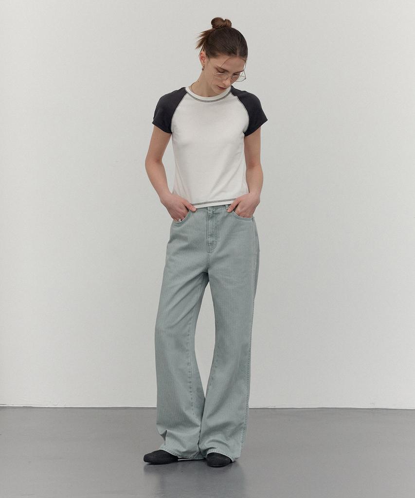 CITTA Striped Wide Pants_Ctd415(Mint)