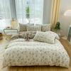 JOYBLISS 4-piece Cartoon Heart-shaped Plant Floral Print Set, Quilt Covers, Bed Sheets and Pillowcases (no Padding), Suitable for Bedroom