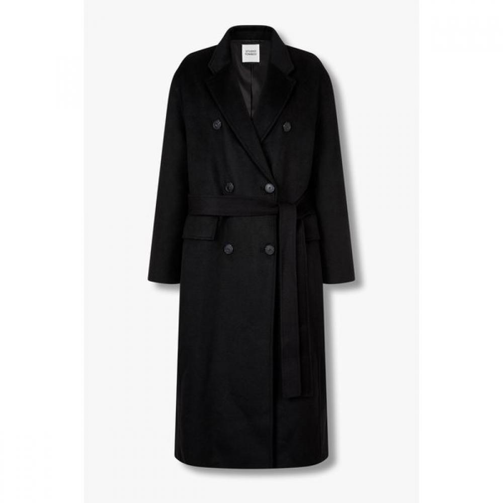 Пальто ручной работы с двойным поясом black (99)/ONE SIZE(OS)