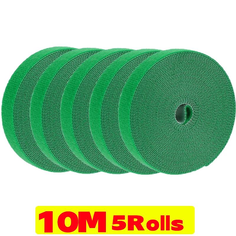 1/10 Rolls Nylon Plant Ties Plant Bandage Adjustable Hook Loop Fastener Tape Plant Flower Wrap Support Ties Garden Accessories