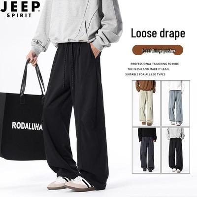 JEEP SPIRIT Men's Multi-Season Loose Straight Leg Casual Pants