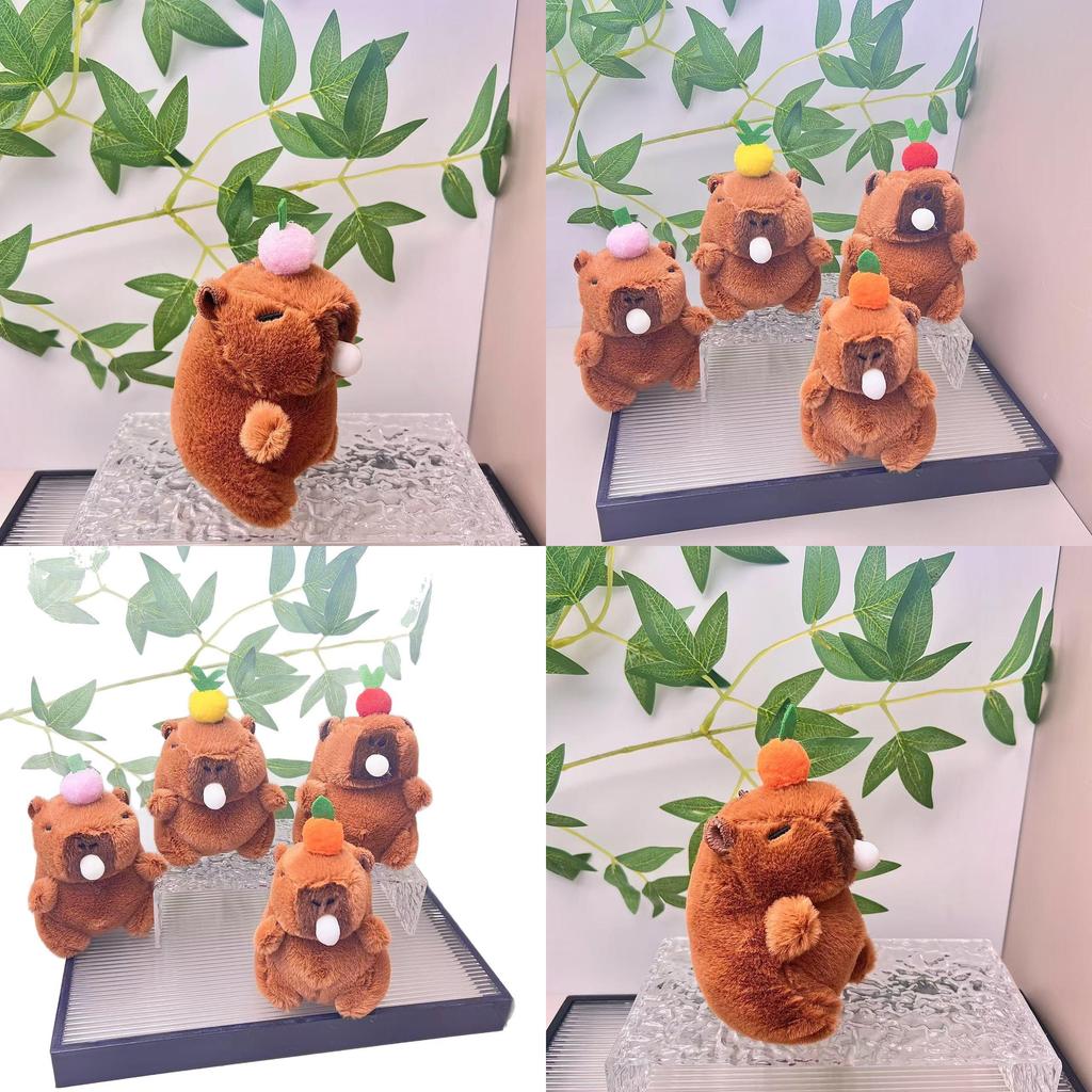 Cute Capybara Plush Toy Keychain With Bubble Blowing Design Ultra Soft And Fun