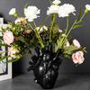 Vases à Fleurs en Forme de Cœur, Vase Cœur en Résine, Porte-Fleurs Créatif, Vase Décoratif Style Art Moderne pour la Maison, Mariage, Cadeau de la Saint-Valentin