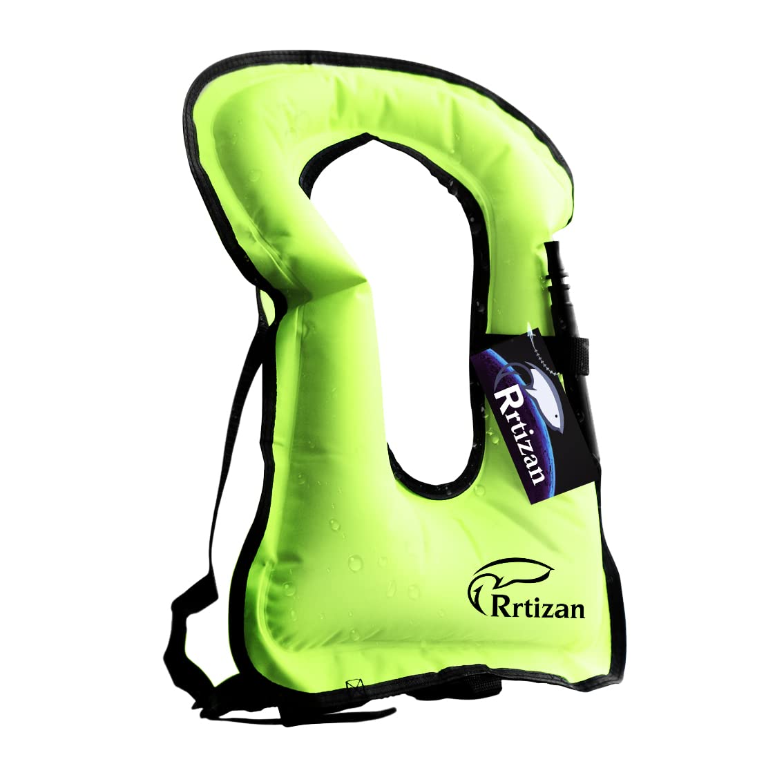 

Rrtizan Adult Portable Inflatable Snorkel Vest, Swim Vest Jacket for Snorkeling, Swimming, and Diving Safety (Green)