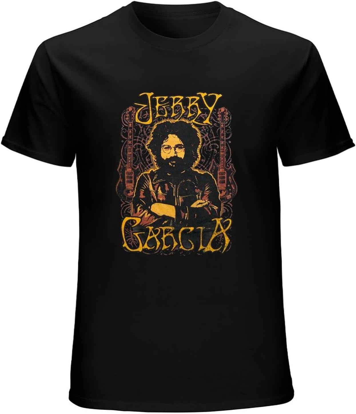 Men s T-Shirts Jerry Garcia Guitars Portrait Charcoal Black L чёрный