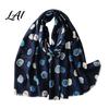 Lightweight Travel Wraps Polka Dot Silk Scarf for Women Tassel Shawl Elegant Soft Breathable Women Wrap Spring Summer Autumn Winter Fashion
