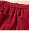 Spring 2026 Red Rhinestone Wide-Leg High-Waist Sweatpants for Women