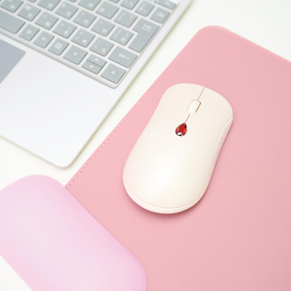 EGRET SweetiE Wireless Mouse with Artificial Gemstone 12 Bluetooth DPI Cubic Adult Gift for School Entrance Promotion EGRET Buttons, Colors,