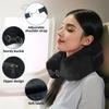 Fillable U-Shaped Travel Neck Pillow with Velvet Cover & Storage Bag - Comfortable for Airplane, Car, Office, Portable Design