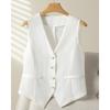 Breathable and Comfortable V-neck Mesh Vest, Short Sleeveless Jacket for Women's Summer Fashion