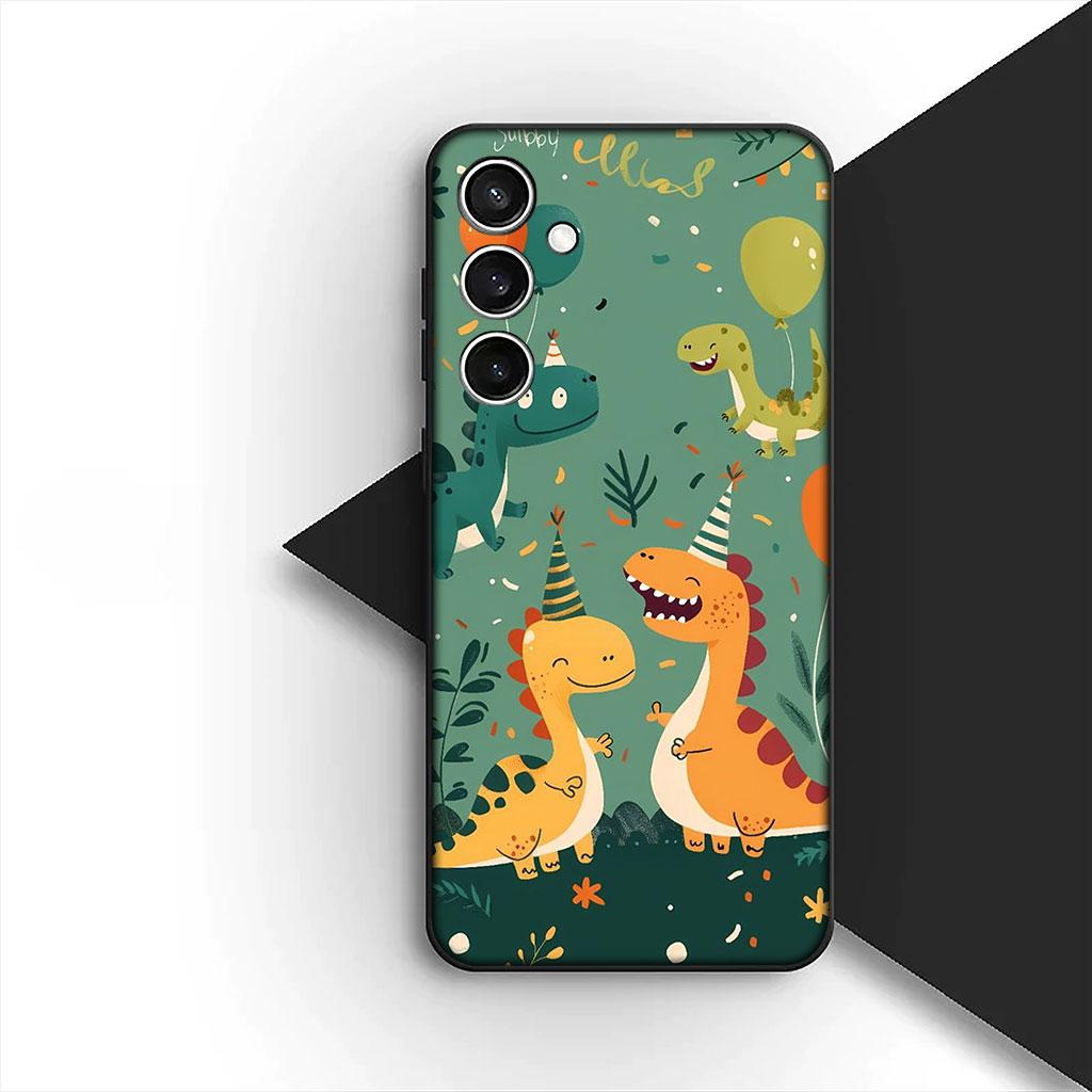 Phone Cover for Samsung Galaxy S22 S21 S20 FE Ultra Plus A07 A17 A15 A16 A25 A57 A37 Soft Silicone Case Wallpaper Dinosaurs