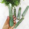 9Dzine Green Aventurine Crystal Wand for Reiki Healing 50-100 Gm | Natural Crystals Stone Wand for Vastu Meditation Massager Tool