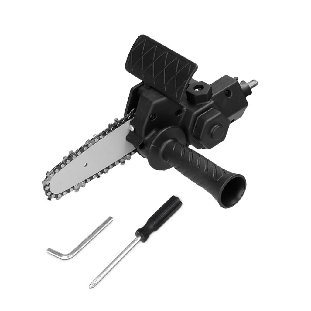 4 Inch Electric Drill Modified To Electric Chainsaw Tool Attachment Chainsaws Accessory Modification Tool Set Woodworking Tool
