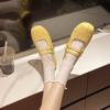 Internet celebrity explosion retro silver French flat bottom light mouth single shoes women's summer 2025 new with skirt Mary Jane shoes