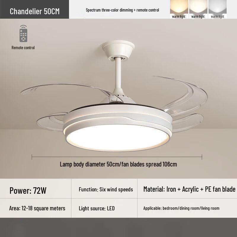 Smart Silent Ceiling Fan Chandelier